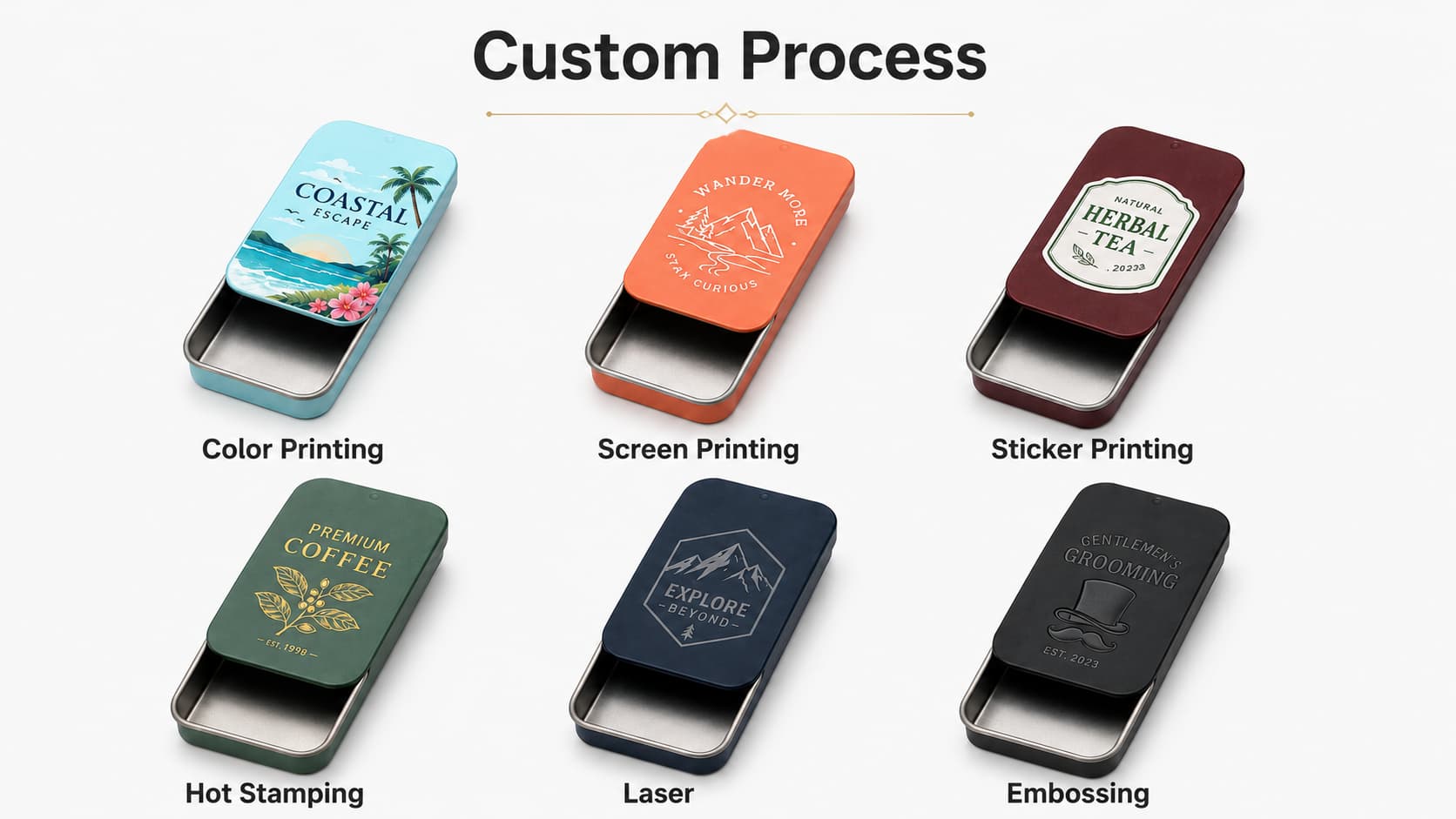 joint packaging tin box custom logo